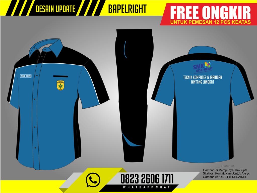 Desain Baju Jurusan Tkj