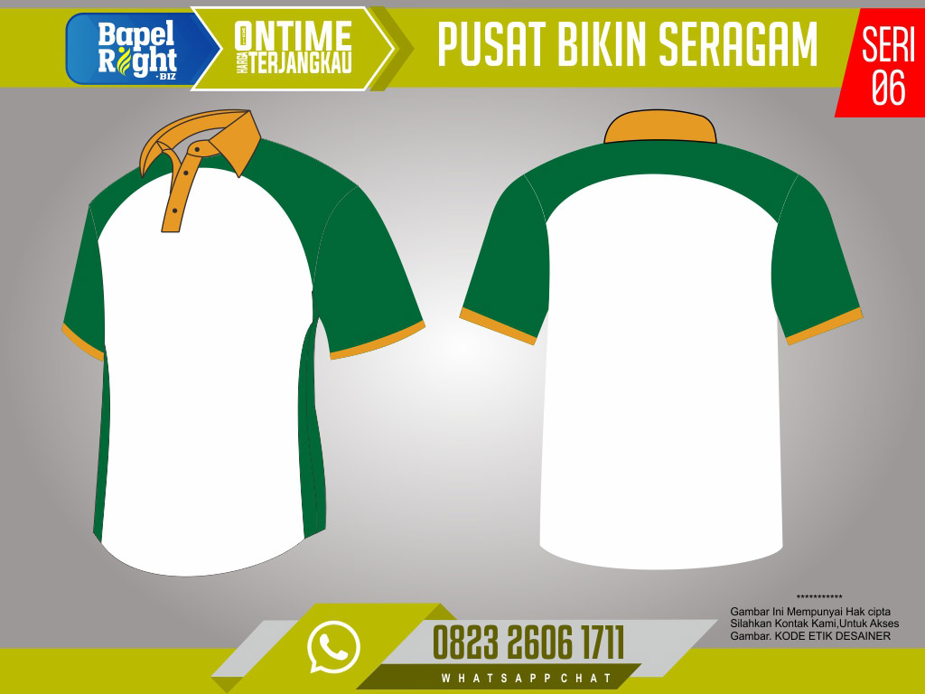 Desain Kaos Berkerah Polos Depan Belakang