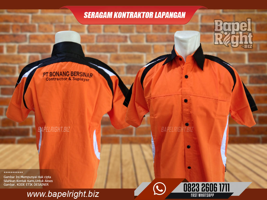 Desain Baju Proyek Konstruksi Keren